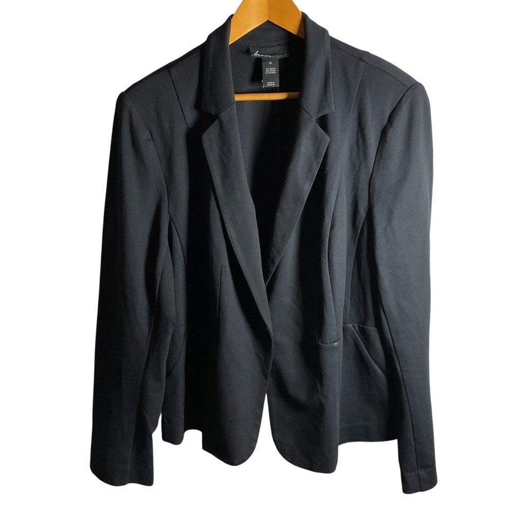 Lane Bryant Classic Black Blazer Jacket Stretch Career Capsule Basic